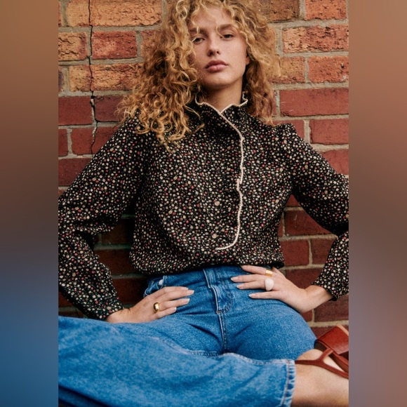 Sezane Sweater Gilet Angelina Sezane Wool Cardigan